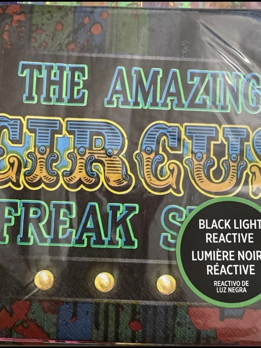 The Amazing Circus Freak Show Horror Clown Decorations Napkins Tablecloth Set